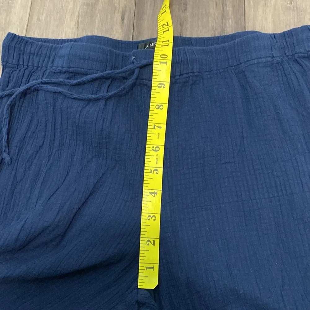 J Crew Drapey crinkle-cotton beach pant in navy J1905‎ - Picture 10 of 11